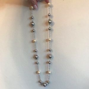 Silver and Cream colored Necklace